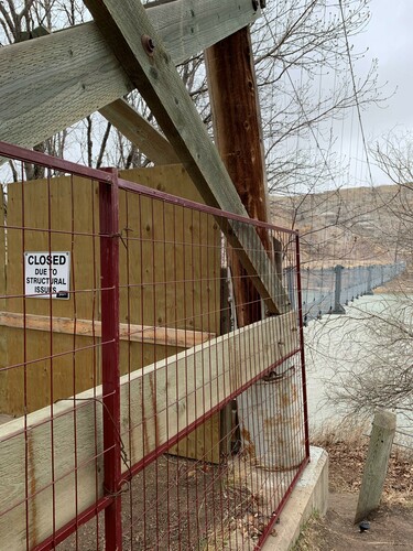 Access to the Startmine Suspension Bridge will remain closed to the public 