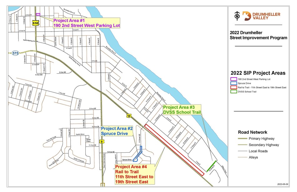 The 2022 Street Improvement Program (SIP) project areas