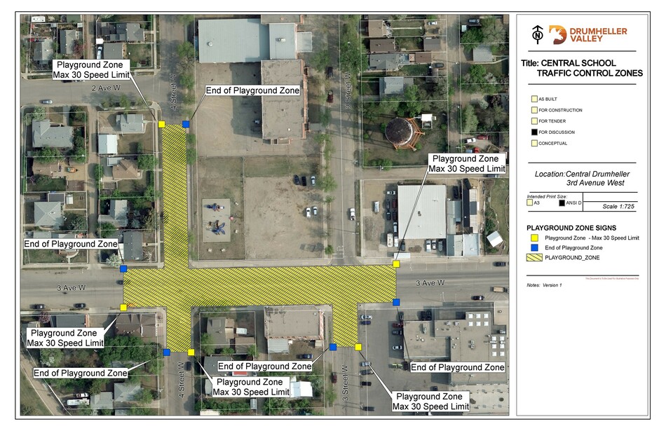 Aerial view of new playground zone