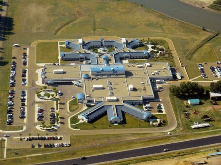 birds eye view of the Drumheller Hospital