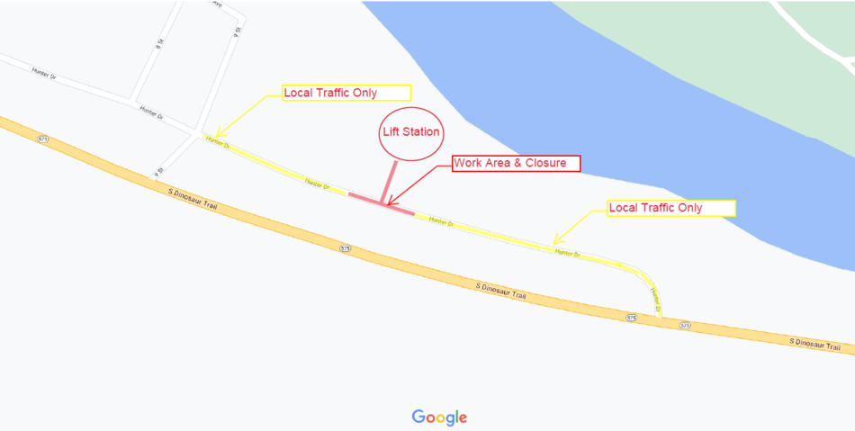 Temporary road closure in Nacmine 